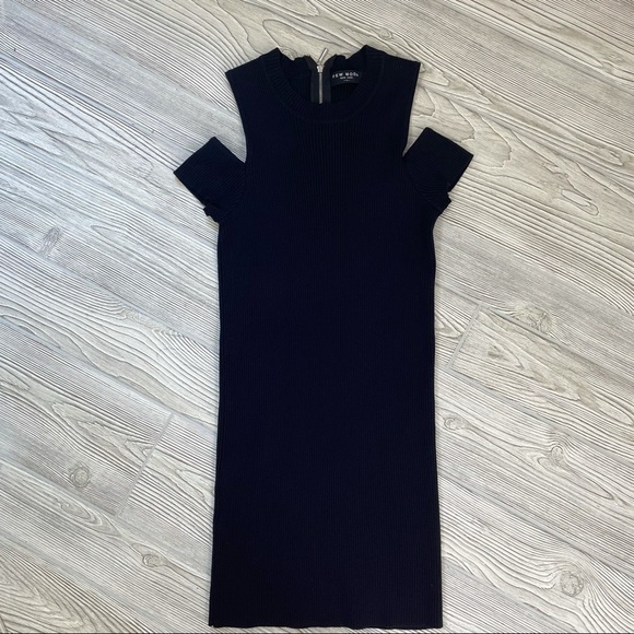 Few Moda Black Ribbed Bodycon Dress - Picture 6 of 7